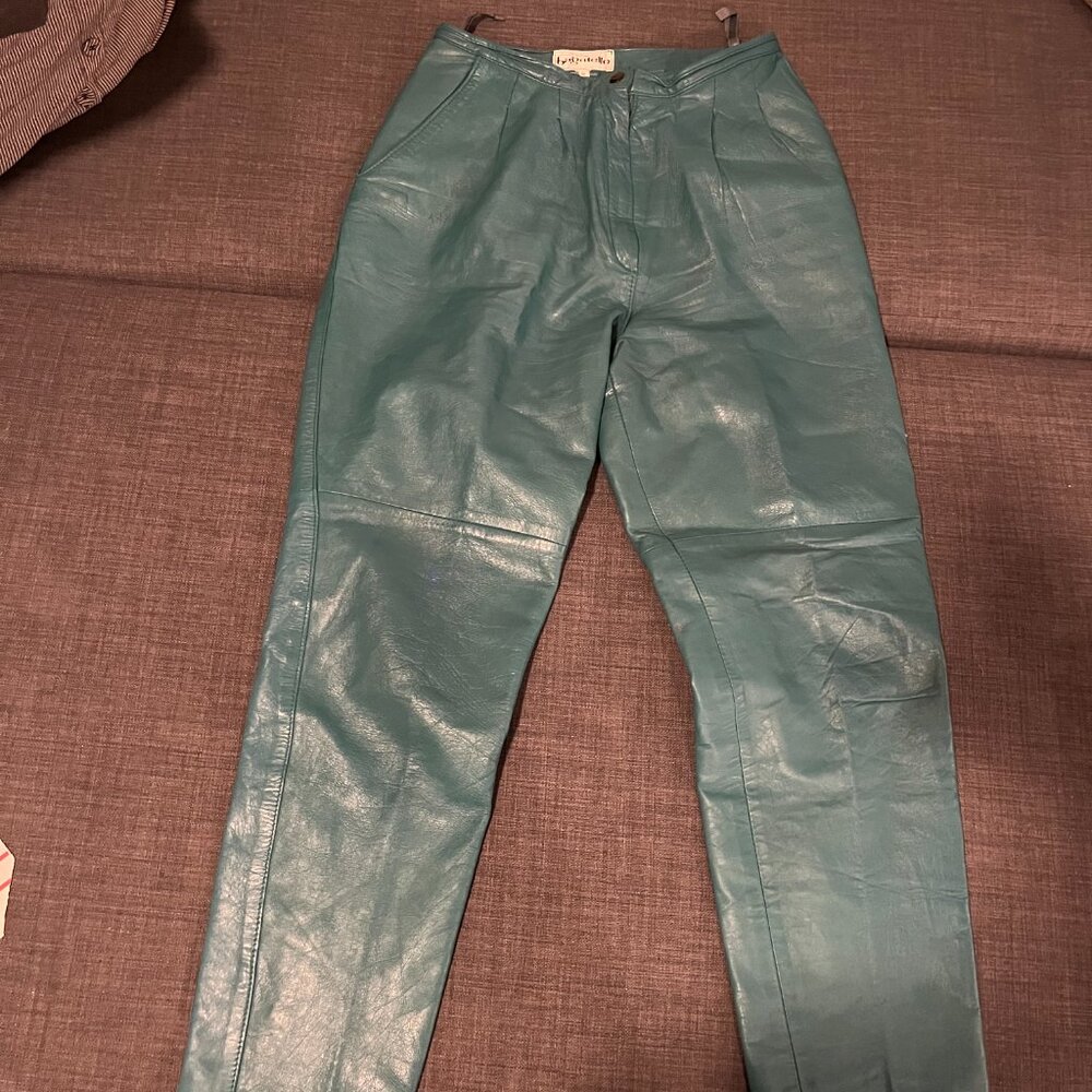 Margaret Godfrey x Bagatelle Women's Vintage Leather Pants High Rise